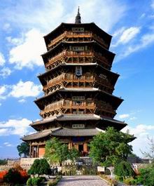 Wooden Pagoda is the oldest and highest wooden structure in China