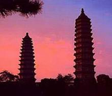 Twin Pagoda Temple in Shanxi Taiyuan