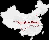Yangtze River situated in Chinamap