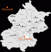 Location map of Dolomiti Ski Resort